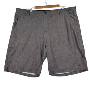 Da Hui Hybrid Shorts Mens 42 Grey Heathered Quick Dry Boardshorts Walk Shorts